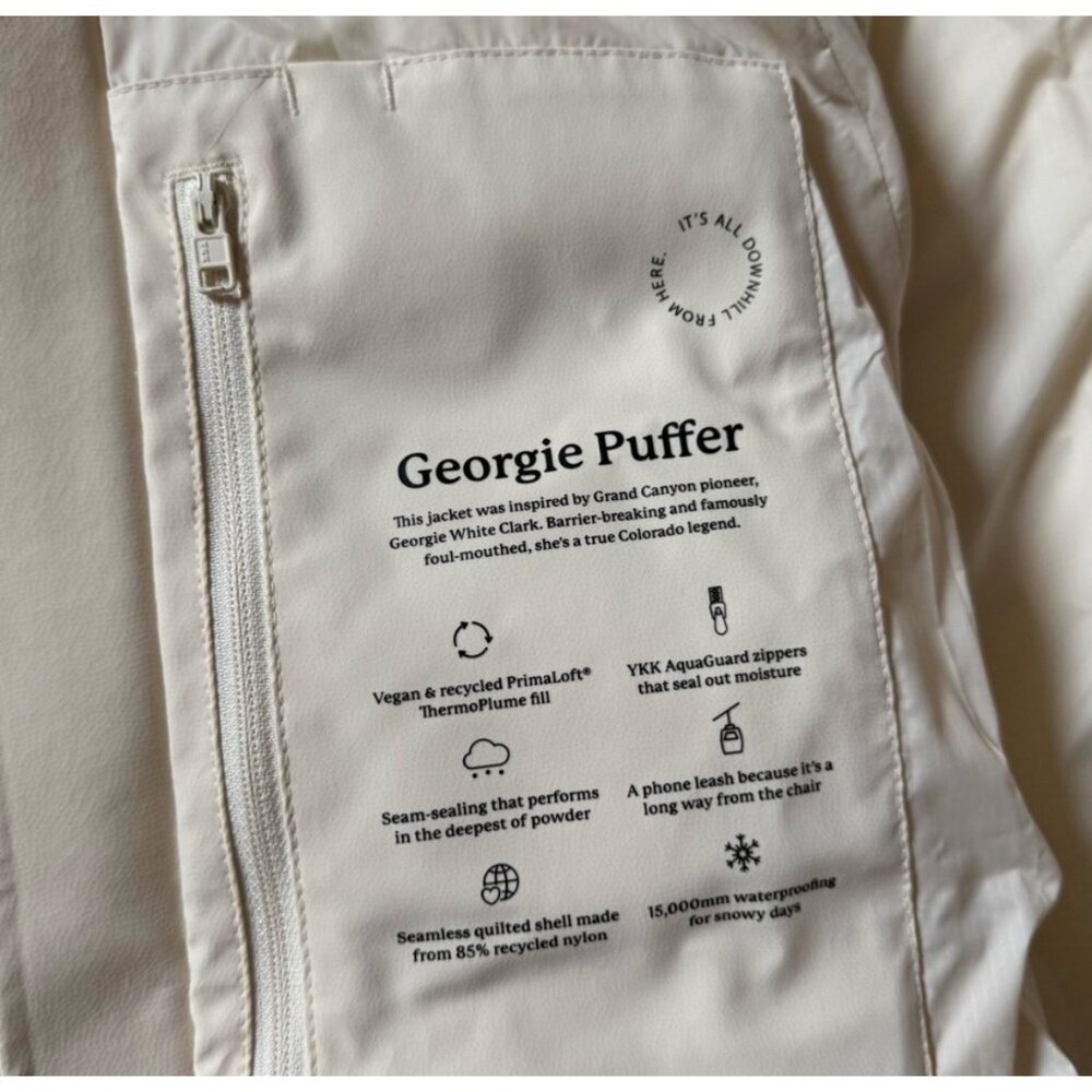Halfdays Georgie Puffer Jacket Oatmilk XL, New with tags, Removable Hood - Picture 8 of 9